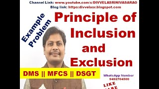 Principle of Inclusion and Exclusion Example Problem   Principle of Inclusion  DMS  MFCS [upl. by Htennek]