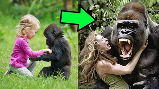 Girl grew up next to the Gorilla and 12 years later they met again in the jungle [upl. by Anal455]