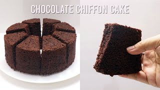 BIKIN BOLU SIFON NYOKLAT EMPUK  CHOCOLATE CHIFFON CAKE RECIPE [upl. by Landre]