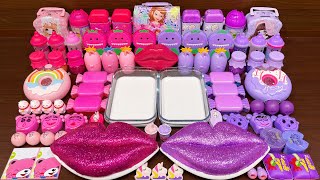 PINK vs PURPLE Mixing Random into GLOSSY Slime  Satisfying Slime Video 461 [upl. by Marashio]