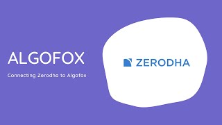 How to connect Zerodha trading account to Algofox with Kite API [upl. by Nelda]