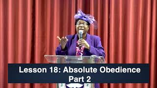 SUNDAY SCHOOL LESSON 18 ABSOLUTE OBEDIENCE PART 2 [upl. by Philippine]