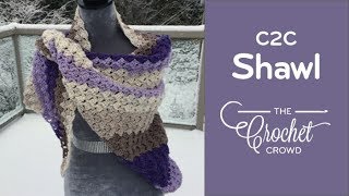 Easy Crochet Corner to Corner Shawl Pattern [upl. by Norven]