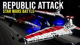 REPUBLIC AMBUSH  Epic Space Engineers  Star Wars Battles [upl. by Gertruda963]