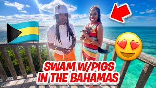 Swimming with Pigs in the Bahamas  KayampJay Vlogs [upl. by Puett]