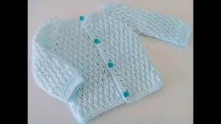 SUETER O JERSEY A CROCHET PARA BEBE PASO A PASO [upl. by Assetniuq]