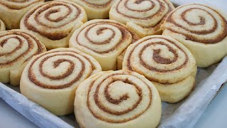 Easy Cinnamon Rolls With Fluffy Lemon Condensed Milk Frosting [upl. by Pinebrook674]