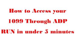 ADP 1099 Access [upl. by Godewyn815]