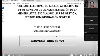 UGT SP GVA  Corrección examen C2 Aux Gestión OPE2021 [upl. by Huberty457]