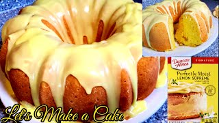 Lets Make a Cake Duncan Hines Lemon Bundt Cake Cake [upl. by Nikolaos]