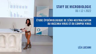 Étude épidémiologique de séroneutralisation du vaccinia virus et du cowpox virus [upl. by Batholomew949]