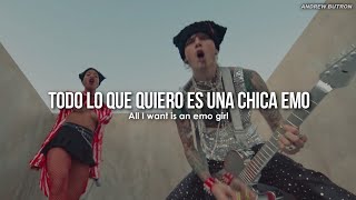 Machine Gun Kelly amp WILLOW  emo girl Español  Lyrics Video Oficial [upl. by Corwun916]