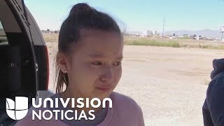 Niña inmigrante narra entre lágrimas que se atrevió a cruzar la frontera sola para ver a su madre [upl. by Fitzsimmons]