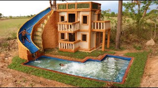 Build Water Slide Park Into Underground Swimming Pool and Swimming pool Top 3 Story Design House [upl. by Brendan]