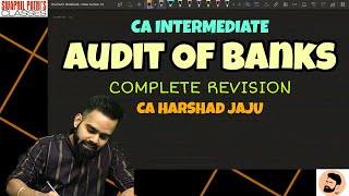 Audit Of Banks  Bank Audit  Complete Chapter  Hand written Notes  CA INTER  FINAL  HARSHAD [upl. by Egon]