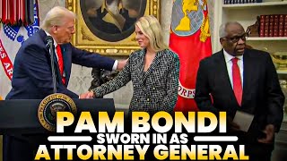 President Trumps remarks at swearingin ceremony for Attorney General Pam Bondi IUSA IAmerica [upl. by Asiaj]