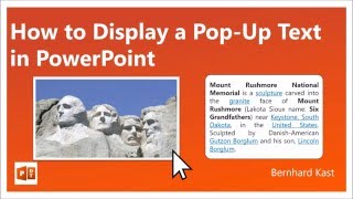 How to Display a Popup Text in PowerPoint [upl. by Michael]