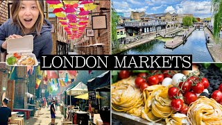 Best LONDON MARKETS to Visit  Tasty Food Canals Thames Flowers [upl. by Kraft]