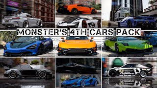 How to download and install 70 BEST AddOn Cars Pack for GTA V  MONSTERs 4th Cars Pack 4 [upl. by Haveman]