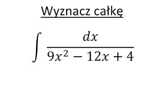 Całki funkcji wymiernych cz6 [upl. by Karb]