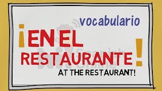 HI SPANISH ONLINE EN EL RESTAURANTE VOCABULARIO [upl. by Magena]