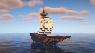 Minecraft Ship Tutorial How to Build a Ship in Minecraft Large 45° Schooner [upl. by Walcoff394]