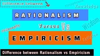 Rationalism vs Empiricism philosophy [upl. by Yecrad]