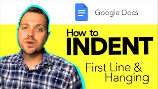 Google Docs How to Indent  Hanging amp First Line Indent [upl. by Ellennej484]