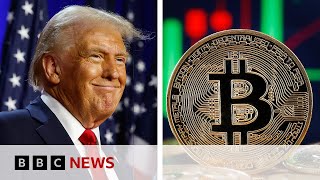 Bitcoin trades at record high following Trump US election win  BBC News [upl. by Jocelyne]