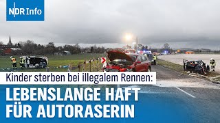 Raserprozess Barsinghausen Lebenslang für tödliches Autorennen  Urteil sorgt für AufsehenNDR Info [upl. by Yelhak976]