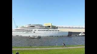 Worlds largest Superyacht Azzam at Lürssen [upl. by Reiner918]