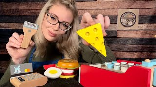 ASMR  Rude But Relaxing Grocery Store Roleplay ALL WOODEN TOYS [upl. by Ronel]