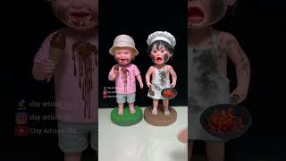 Adorable Sweet Clay Bobbleheads ：A Charming Duo [upl. by Rbma579]