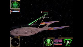 Century Class vs Romulan Warbird  KM  Star Trek Bridge Commander [upl. by Ettevroc]