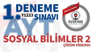 EKİM 2023  AYT 1 DENEME SINAVI SOSYAL BİLİMLER 2  ÇÖZÜM VİDEOLARI [upl. by Pauli]