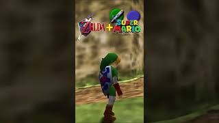 Zelda en Mario 64 Explora em mario 64 con Link zeldaocarinaoftime zelda curiosidades supermario [upl. by Nigen]