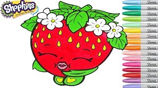 Shopkins Coloring Book Pages Strawberry Kiss Season 1 Colouring Pages Rainbow Splash [upl. by Dent]