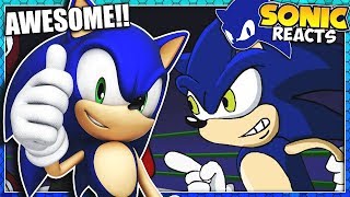 Sonic Reacts To Mario Vs Sonic  Cartoon Beatbox Battles [upl. by Thorstein]