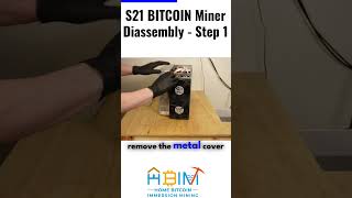 EP4904 S21 BITCOIN Miner Disassembly – Step 1 btcmining immersioncooling [upl. by Olegnaid386]