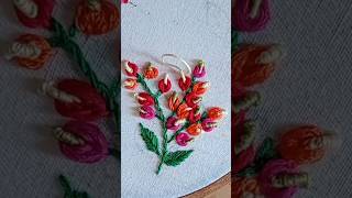 How to embroidery design beautiful flowers hand embroidery design hand embroidery tutorial [upl. by Shalom]