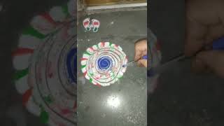 Simple rangoli  reverse rangoli [upl. by Defant776]