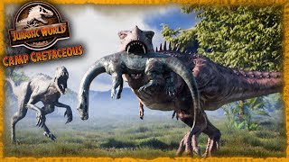 CAMP CRETACEOUS BATTLE ROYALE  Jurassic World Evolution 2 [upl. by Linnet]