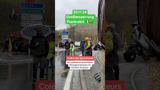 Straßensperrung in frankreich ❗️🇫🇷🚜 bauerndemo demo protest traktor blockade [upl. by Bucella]