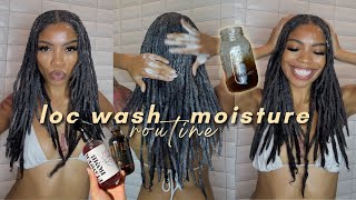 RAPID HAIR GROWTH SECRETS 🤫 Updated Loc Wash  Moisturizing Routine [upl. by Vaughn669]