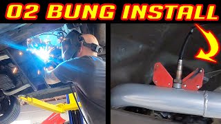 Installing O2 Sensor Bung  Vibrant  Welding [upl. by Kinny]