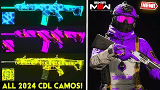 ALL 12 NEW CDL 2024 CAMOS SHOWN 😍 Atlanta FaZe Team Packs Call of Duty League Bundles MW3 Warzone [upl. by Burbank]