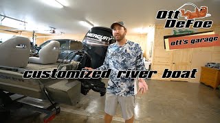 Otts Garage  How I Customized my River Boat Full Walk Through of my Tracker 1754 Grizzly [upl. by Nashom184]