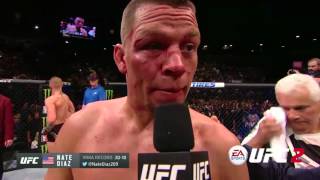 UFC 196 Nate Diaz and Conor McGregor Octagon Interview [upl. by Karlotte]