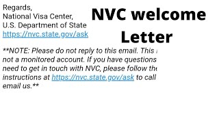 NVC welcome letter and Visa follow up instructions  Interview guidelines [upl. by Tani]