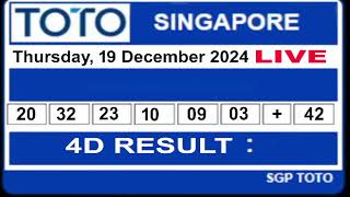 Singapore Live draw result 19122024  Live Draw SGP [upl. by Lorens]